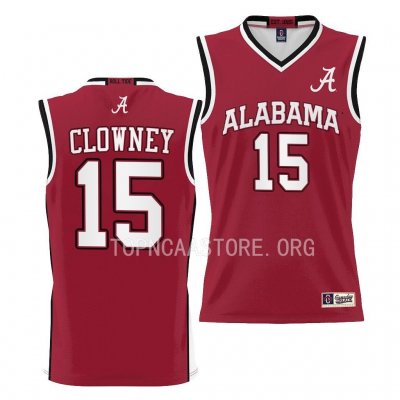 Youth Alabama Crimson Tide #15 Noah Clowney Crimson NCAA College Basketball Jersey 2403ZTRX7